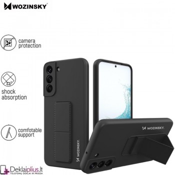 Wozinsky 4in1 švelnaus silikono dėklas - juodas (telefonui Samsung S22)